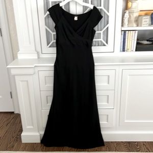J. Crew black full-length formal dress